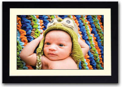 

Baby With Green Hat Fine Art Print(14 inch X 20 inch, Framed)