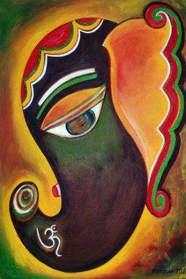 

Divine Ganesh Blessings Paper Print(18 inch X 12 inch, Rolled)