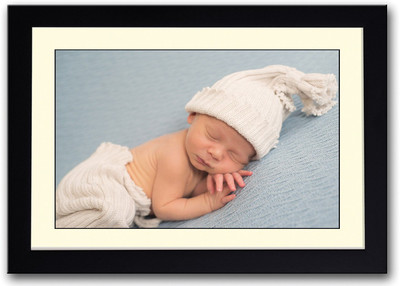 

Baby With Cute Cap Fine Art Print(14 inch X 20 inch, Framed)