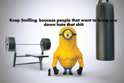

KEEP MILING MINIONS 12X18 INCHES Fine Art Print(12 inch X 18 inch)