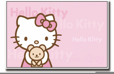 

Posterhouzz Pink Hello Kitty cat Fine Art Print(12 inch X 18 inch, Rolled)