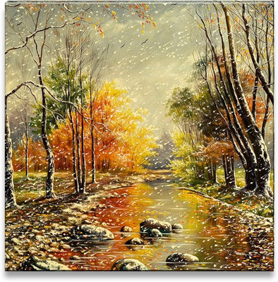 33% OFF on Autumn Bad Weather in Wood Canvas Art(12 inch X 12 inch)