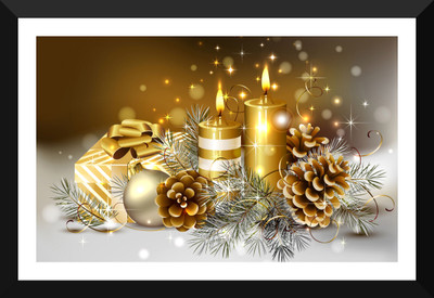 

Tallenge - Christmas Art 2 - Large Size Ready To Hang Framed Digital Art Print On Photographic Paper(24 inch X 15 inch, Framed)