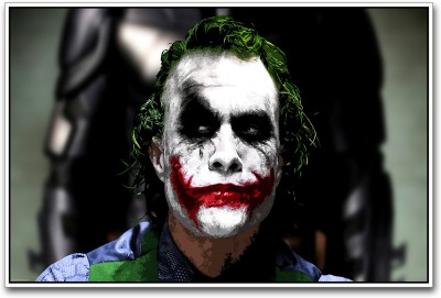 

Heath Ledger Joker from the Dark Knight Rises Paper Print(12 inch X 18 inch)