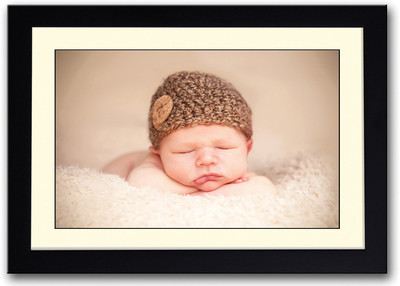 

Baby Sleeping With Cute Brown Hat Fine Art Print(14 inch X 20 inch, Framed)