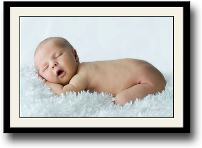 

Cute baby sleeping with open mouth Fine Art Print(10 inch X 14 inch, Framed)