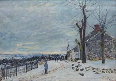 

Tallenge Old Masters Collection - Temps de neige à Veneux-Nadon by Alfred Sisley - A3 Size Premium Quality Rolled Poster Paper Print(16.5 inch X 11.7 inch, Rolled)
