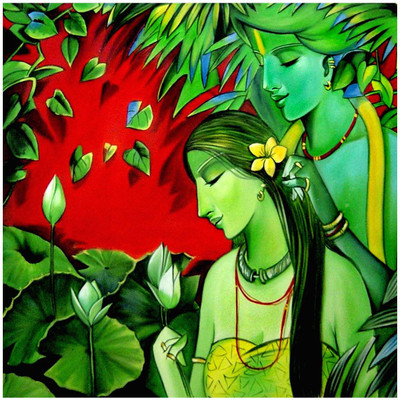 

Artistic Krishna Fine Art Print(15 inch X 15 inch, Box Pack)