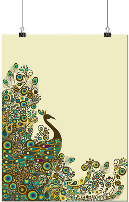 

Beautiful Peacock in Cream A3 Poster by Heartzy Paper Print(18 inch X 12 inch, Rolled)