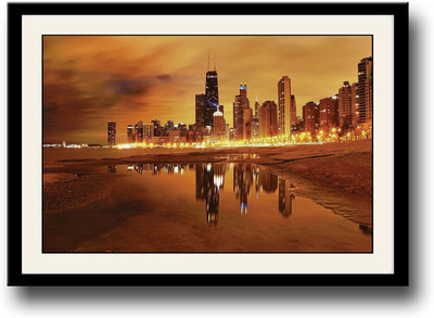 

City Lights Fine Art Print(10 inch X 14 inch, Framed)
