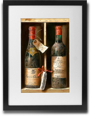 

Shaildha's Water Colour Painting Print of Champagne And Wine In Case Fine Art Print(11 inch X 9 inch)