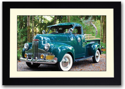 

Blue Vintage Truck Fine Art Print(14 inch X 20 inch, Framed)