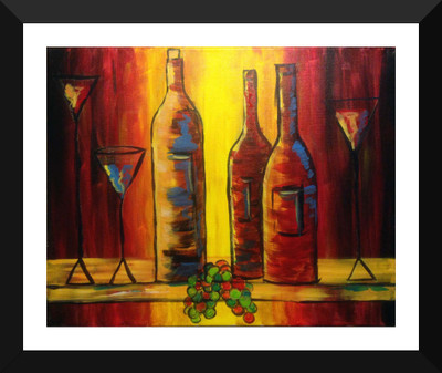 

Tallenge - Wine Bottles On The Shelf - Premium Quality A3 Size Framed Poster Paper Print(17 inch X 12 inch, Framed)