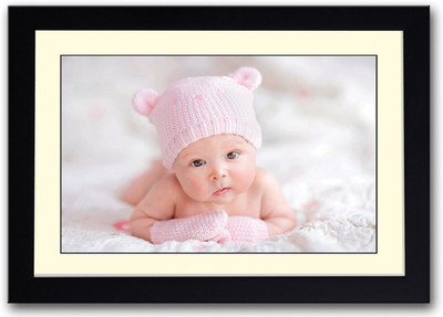 

Cute Baby with Pink Hat Fine Art Print(14 inch X 20 inch, Framed)