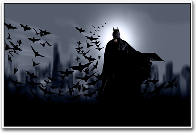 

Batman With bats Paper Print(12 inch X 18 inch)