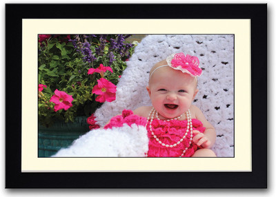 

Baby Girl Laughing In Pink Dress Fine Art Print(14 inch X 20 inch, Framed)