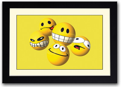 

Funny Smiley'S Fine Art Print(14 inch X 20 inch, Framed)