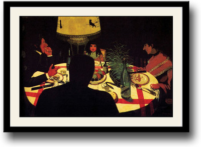

Vintage dinner art Fine Art Print(10 inch X 14 inch, Framed)