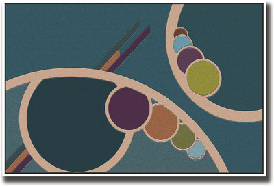 

Abstract blue circles design Fine Art Print(12 inch X 18 inch, Rolled)