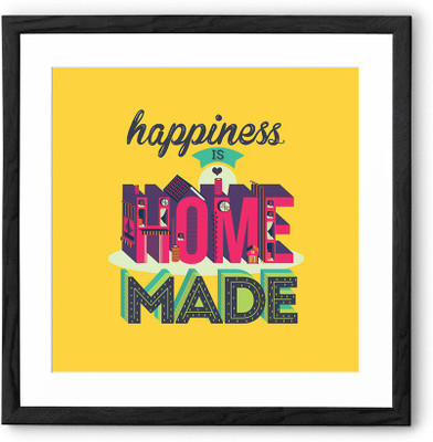 

Happiness Home Fine Art Print(24 inch X 24 inch, Framed)