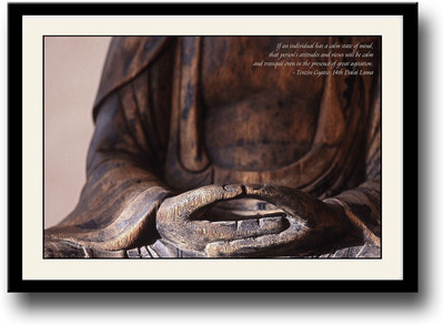 

Dalai Lama Calm Mind Quote Fine Art Print(10 inch X 14 inch, Framed)