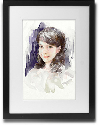 

Shaildha's Water Colour Painting Print of Smiling Girl Fine Art Print(11 inch X 9 inch)