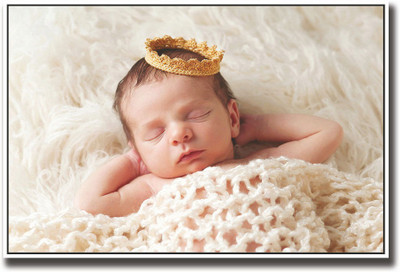 

Adorable baby with crown Fine Art Print(12 inch X 18 inch, Rolled)