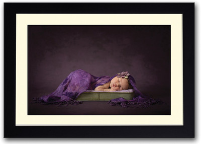 

Cute Newborn Baby Sleeping Aps1645 Fine Art Print(14 inch X 20 inch, Framed)