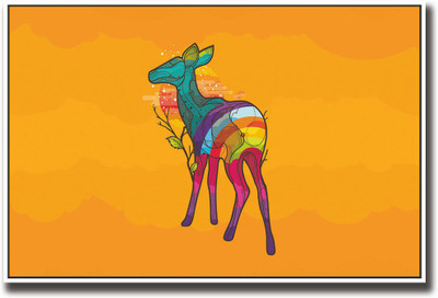 

colorful deer Fine Art Print(12 inch X 18 inch, Rolled)