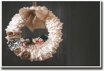 

Adorable newborn baby in Garland Fine Art Print(12 inch X 18 inch, Rolled)