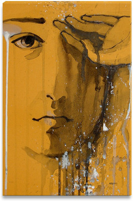 45% OFF on Portrait of Beautiful Girl Canvas Art(18 inch X 12 inch)