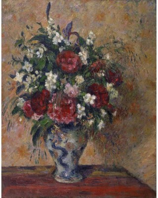 

Modern Masters Collection - Still life with peonies and mock orange by Camille Pissarro - Medium Size Ready To Frame Rolled Digital Art Print On Photographic Paper(24 inch X 18 inch, Rolled)