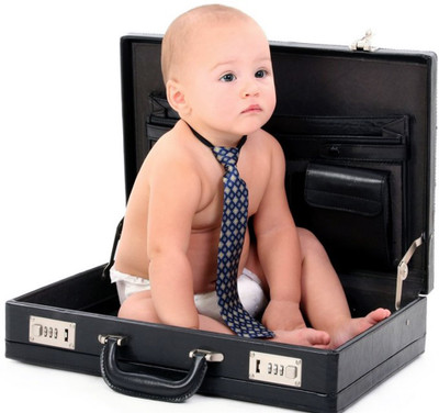 

Child's Love - Baby in a Suitcase Paper Print(12 inch X 18 inch, Streched)