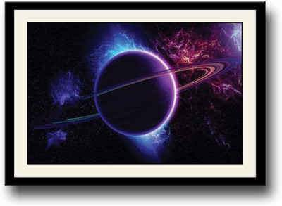 

Blue and Purple Planet Fine Art Print(10 inch X 14 inch, Framed)