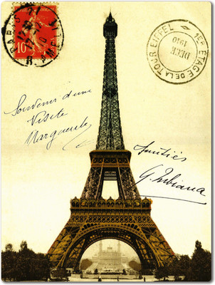 

Paris Postcard Paper Print(16 inch X 12 inch, Hardboard Mounted)