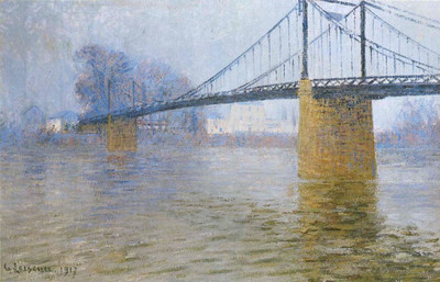 The Suspende Bridge at Triel, 1917 (Medium) Paper Print(24 inch X 18 inch, Rolled) available at flipkart for Rs.799