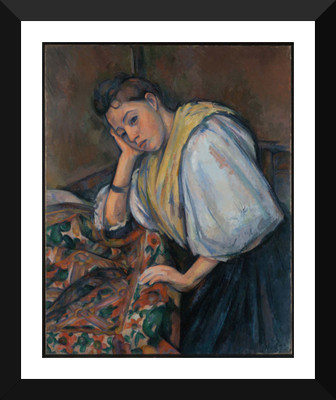 

Tallenge Modern Masters Collection - Young Italian Woman at a Table by Paul Cézanne - Premium Quality A3 Size Framed Poster Paper Print(17 inch X 12 inch, Framed)