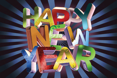 

Happy new Year Paper Print(12 inch X 18 inch, Rolled)