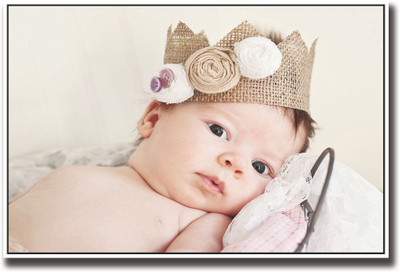 

Cute baby with brown crown Fine Art Print(12 inch X 18 inch, Rolled)