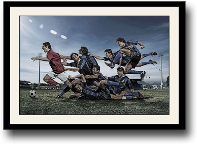 

Football players playing Fine Art Print(10 inch X 14 inch, Framed)
