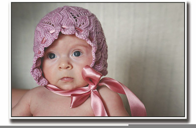 

Posterhouzz Cute baby with purple cap APS1603 Fine Art Print(12 inch X 18 inch, Rolled)