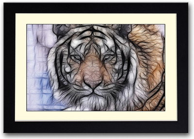 

Tiger Artwork Fine Art Print(14 inch X 20 inch, Framed)