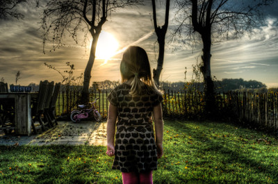 

Child's Love - Alone in the Garden Paper Print(12 inch X 18 inch, Stretched)