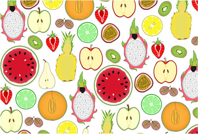 

Fruits Wallpaper Paper Print(13 inch X 19 inch, Rolled)