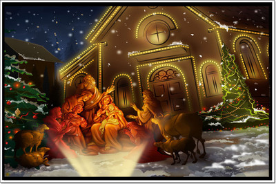 

Posterhouzz Jesus Christ in Christmas Poster Paper Print(12 inch X 18 inch, Rolled)
