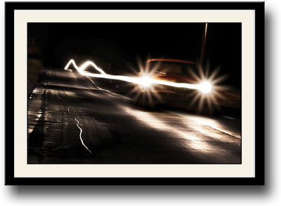 

Beautiful photograph of Car on Road Fine Art Print(10 inch X 14 inch, Framed)