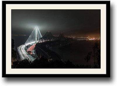 

Bridge at Night Fine Art Print(10 inch X 14 inch, Framed)