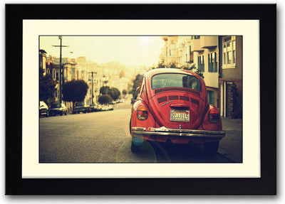 

Vintage Volkswagen Beetle Fine Art Print(14 inch X 20 inch, Framed)