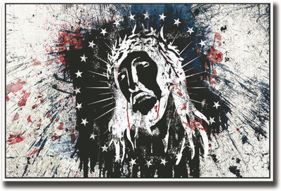 

Jesus Christ face artistic Fine Art Print(12 inch X 18 inch, Rolled)