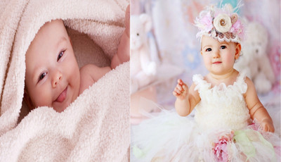 

Baby Poster Cute Smiling New Born Kid Infant Child Wall Decor – 2 Pcs Combo Photographic Paper(12 inch X 18 inch)